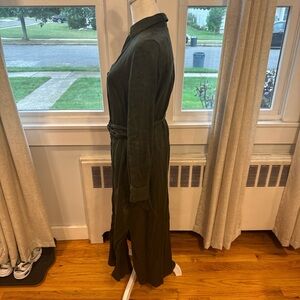 Zara Green Linen Maxi Dress size S